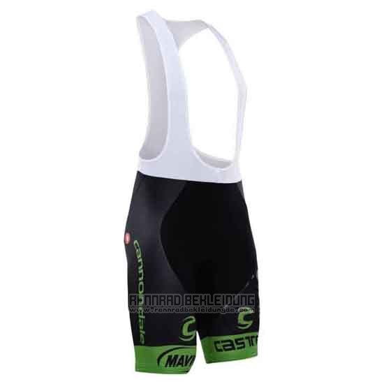 2015 Fahrradbekleidung Cannondale Grun und Shwarz Trikot Kurzarm und Tragerhose